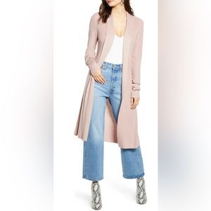 ✅Last Chance✅ Leith Longline Cardigan in Pink Adobe - Sz S